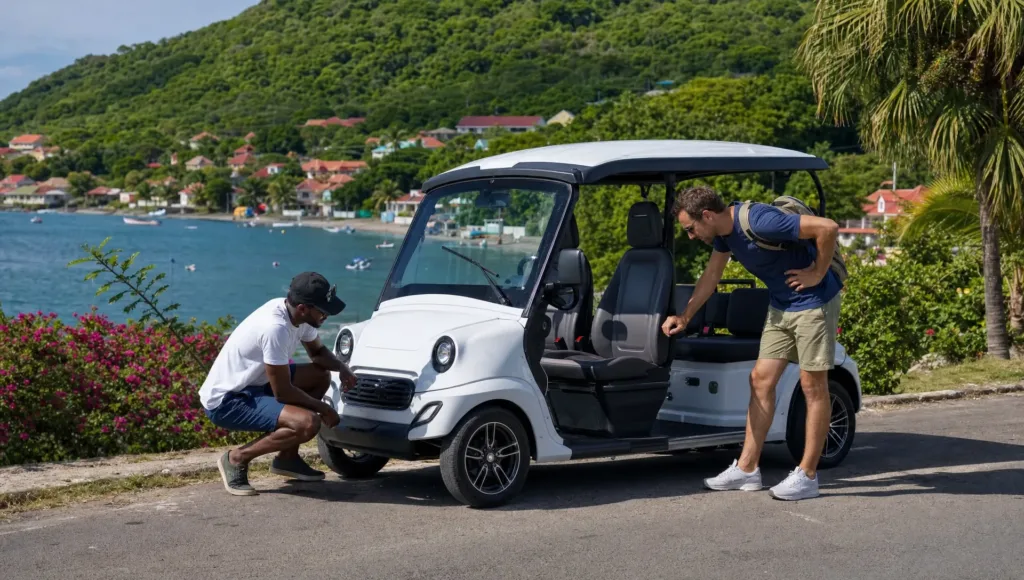 V&eacute;hicule de location aux Saintes, les contr&ocirc;les avant le d&eacute;part